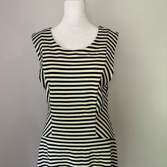 Free People black and white striped mini a-line dress size L - Picture 3 of 12
